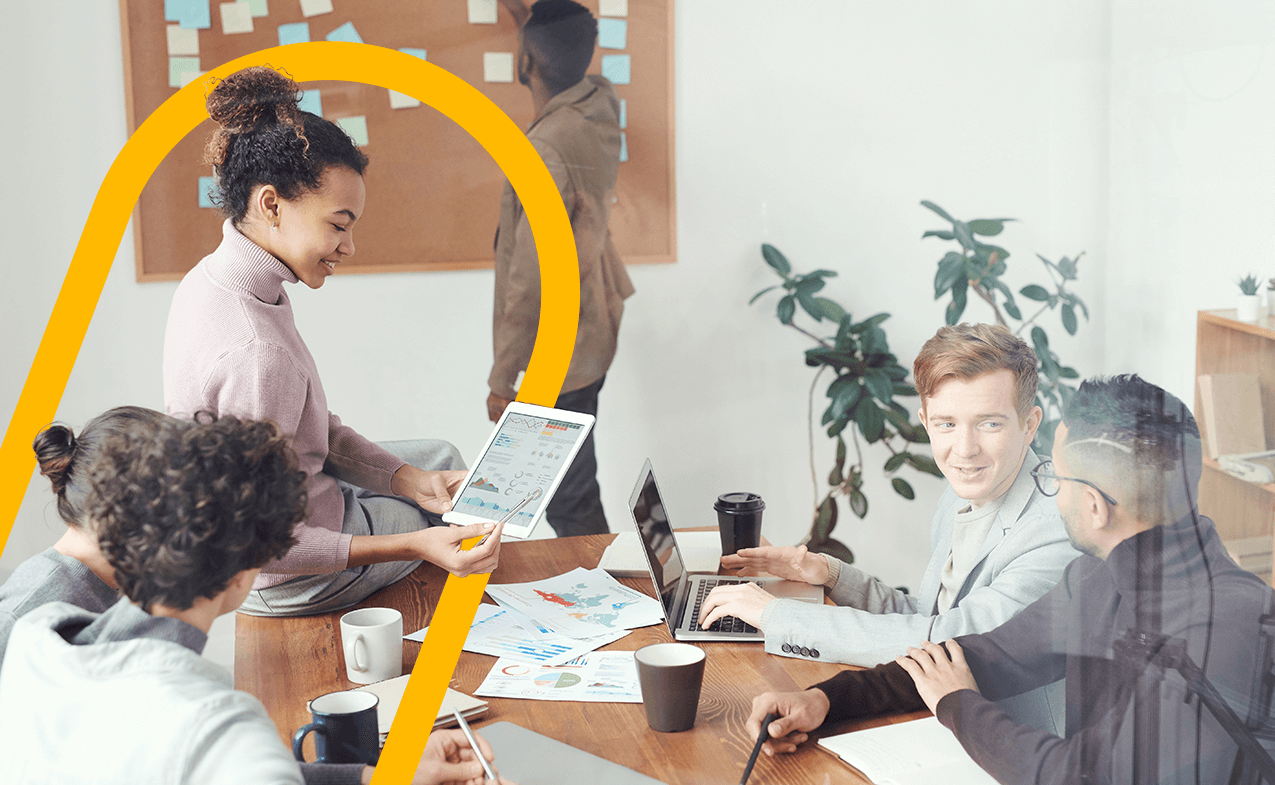Image of Coworkers in small or medium business setting